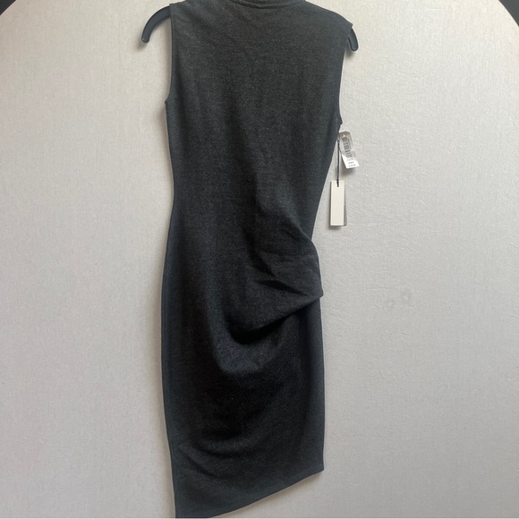 NWT Babaton Aritzia Notley Wool sleeveless ruched waisted dress Sz XXS - Picture 3 of 11